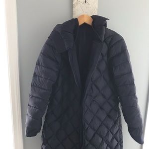 Lululemon Fluff the Cold Reversible Parka.  Navy